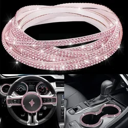 5mmx5m Car Decoration Sticker Car Interior Cover Car BL9M0 Car Crystal Diamond DIY Car Decoration Accessories Sticker for Girls