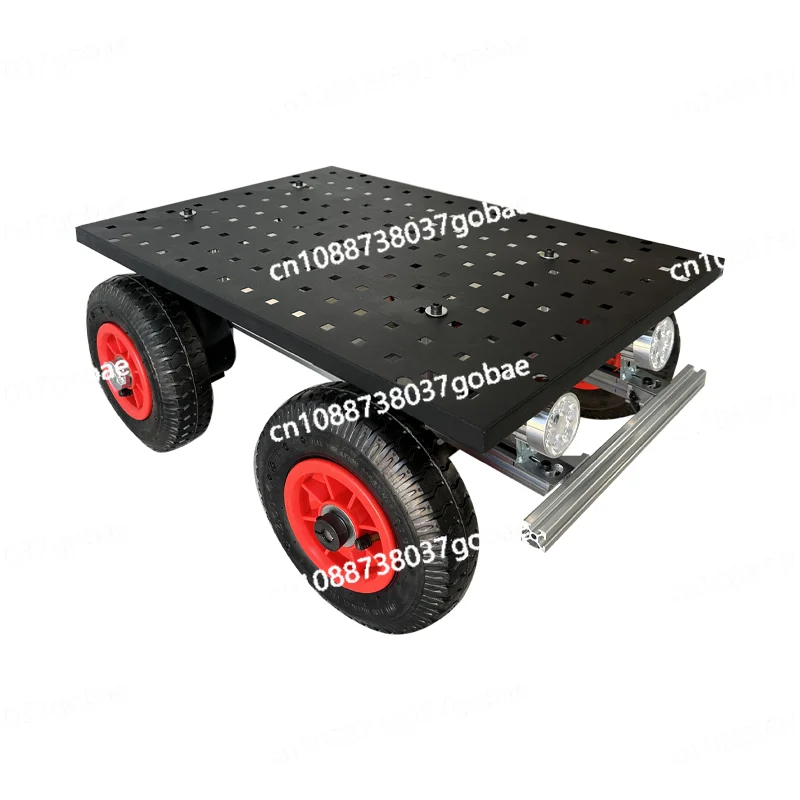 DIY parts, stainless steel heavy-duty metal remote control vehicle, stable transportation, high-power flatbed truck