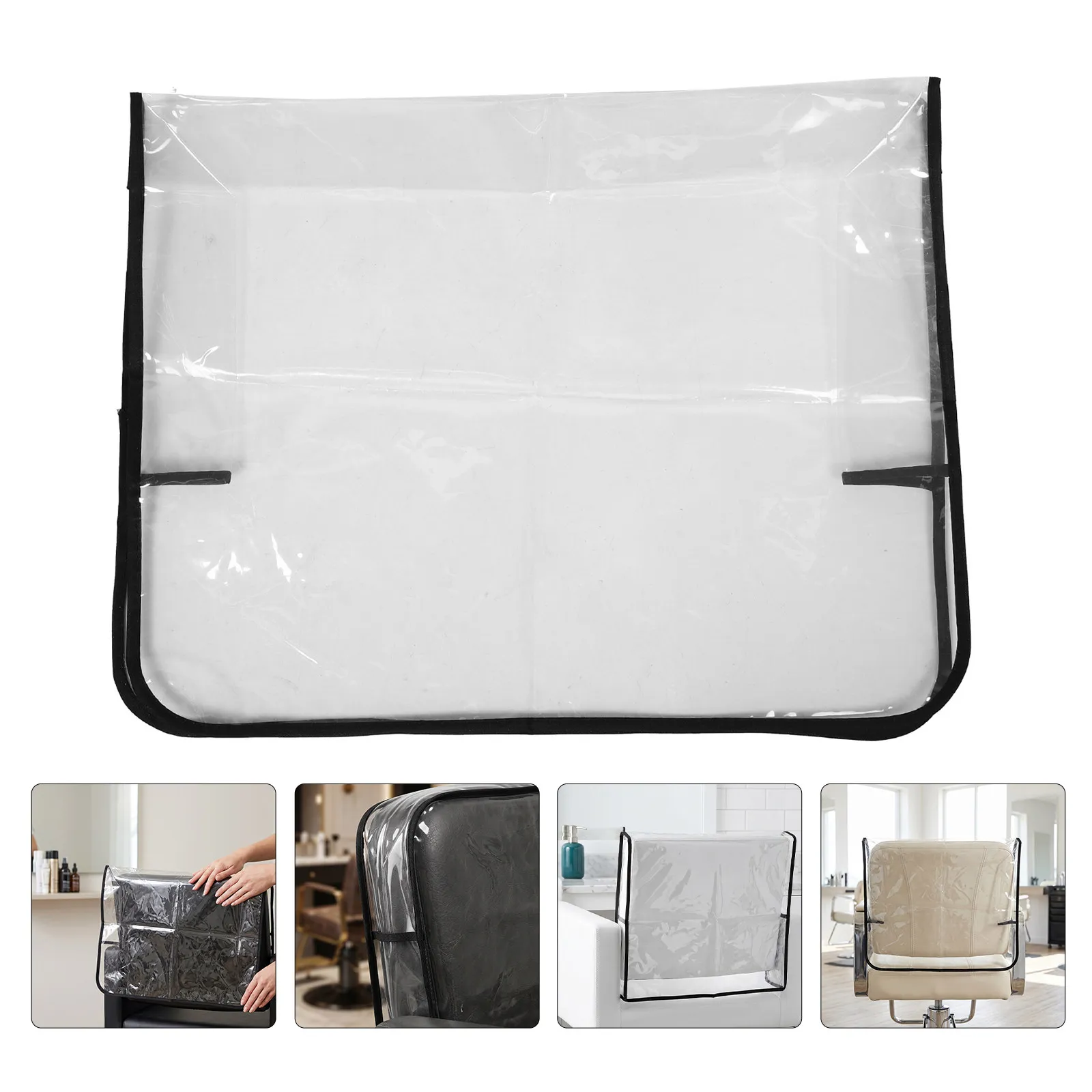 Hair Salon Chair Back Cover Transparent Waterproof PVC Protective Slipcover for Barber Beauty Spa Chair Protectors