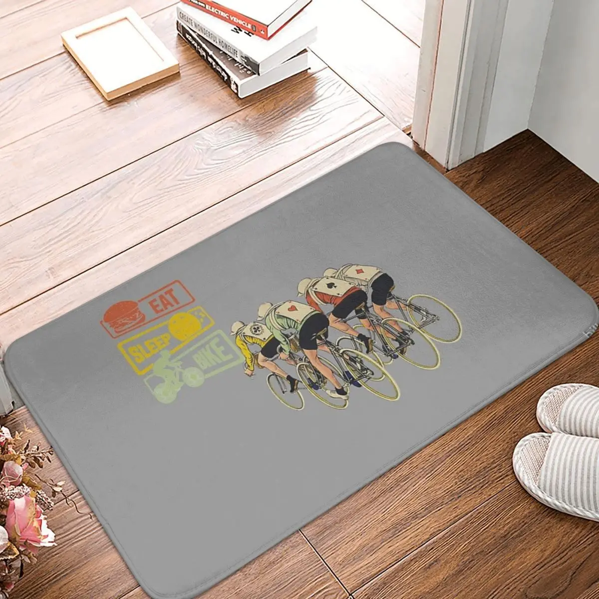 Eat Sleep Bike Non-slip Doormat Living Room MatPinarello Floor Carpet Entrance Door Rug Indoor Decorative