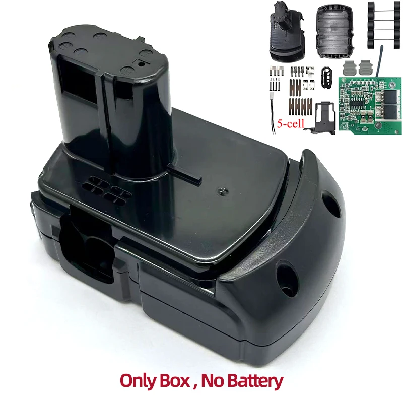 Battery Case Assembly BCL1815 Plastic Case for 5-cell Li-ion Battery PCB Charging Protection Circuit Board for Hitachi Battery