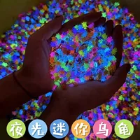100Pcs Mini Resin Turtles Night Glow Turtle Figurines Multi-Function Glow in The Night Turtle Miniatures for Micro Landscaping 6