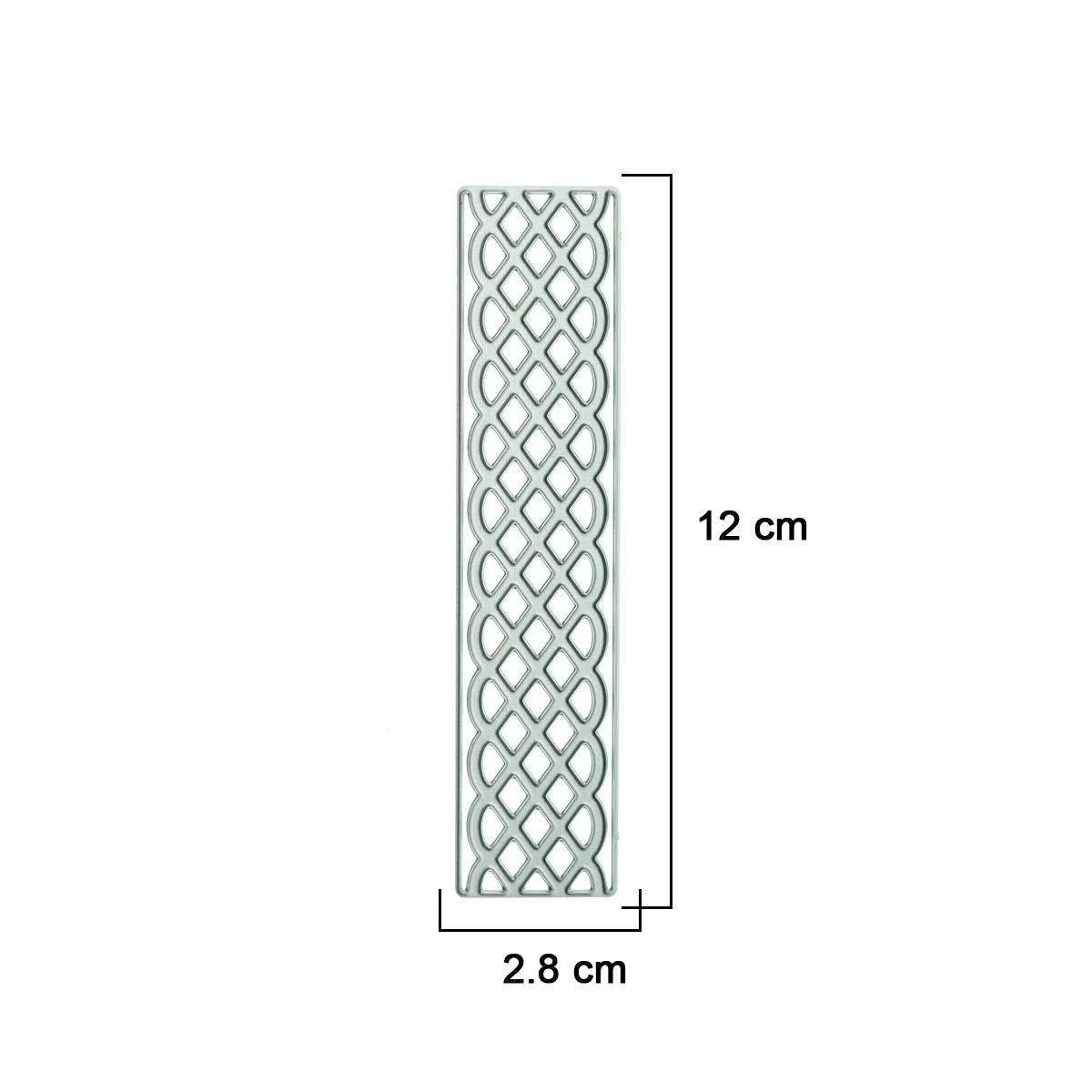 Metal Cutting Die Vintage Wavy Grid Plaid For Postcard Edge Cover Paper Handcraft Punch Cut Greeting Card Decorating Supply