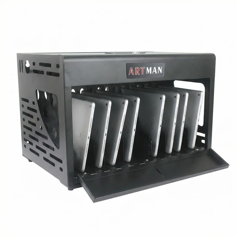 

16-Port Black Laptop Chromebook Charging Station with Locking Security