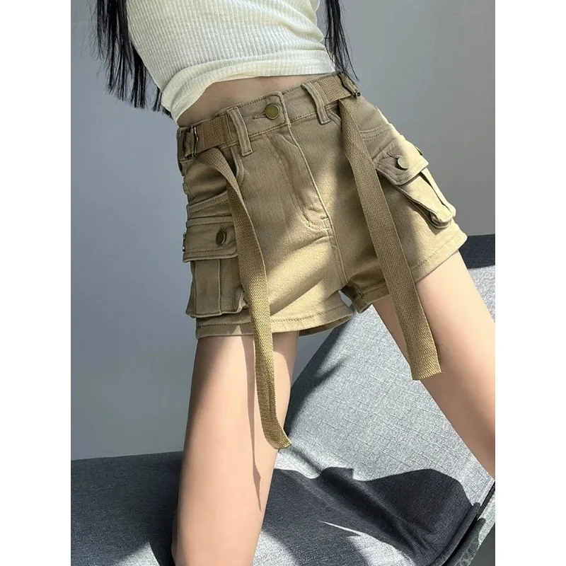 Pantalon de travail en denim taille haute pour femmes, élastique, amincissant, été, nouveau Sle 2025, taille haute, levage des fesses, tendance, plus...