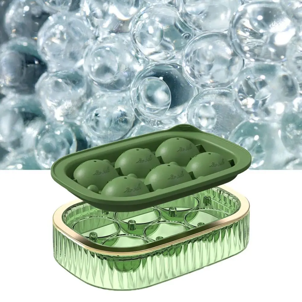 Reusable Large Round Ice Ball Maker Silicone Easy-Release Round Ice Mold Leak-Proof Ice Ball Tray Home