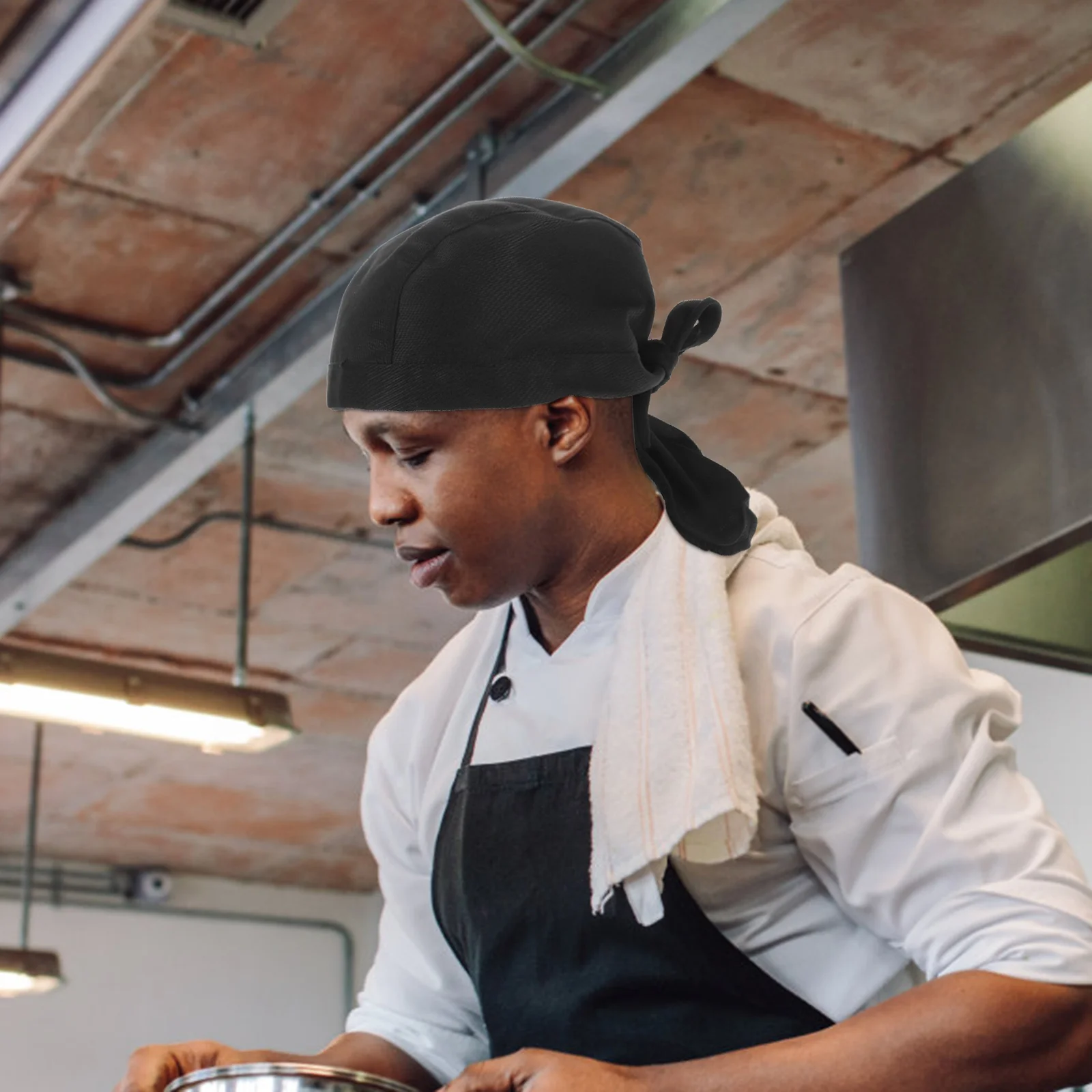 Chapéu de chef cozinha cozinheiro servindo turbante garçom para chapéus de hotel bonés uniformes masculinos trabalhando