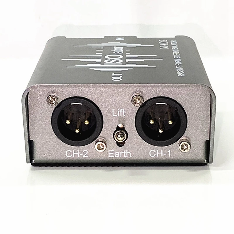 1 PCS Passive Dual 6.35Mm To XLR Audio Stereo Signal Isolator 2 In 2 Out Eliminator Box Plastic+Metal As Shown For DJ Mixer