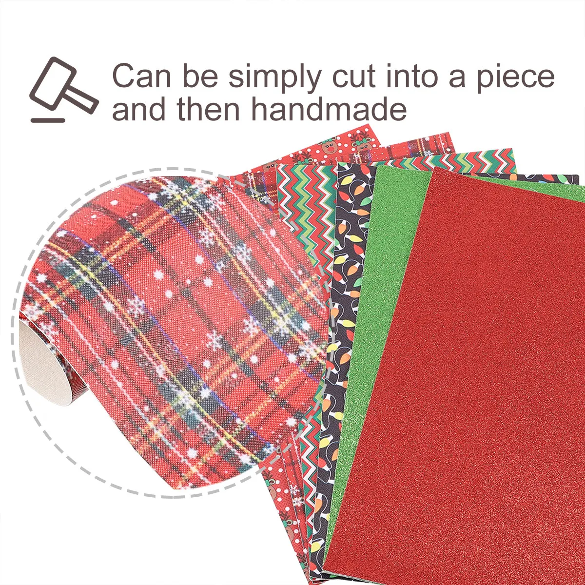 christmas faux sheet artificial sheet fabric sheet printed sheet DIY jewelry accessories - view 4