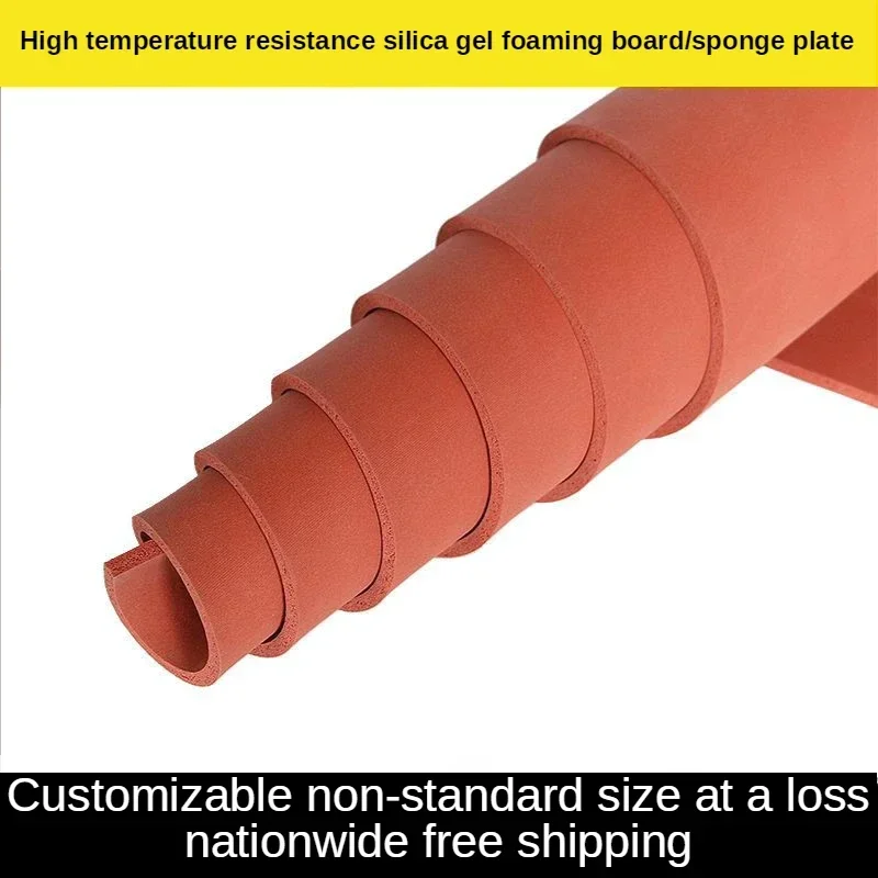 Silicone Foam Board Gasket High-temperature Resistant Sponge Foam Silicone Gasket Sealing Red