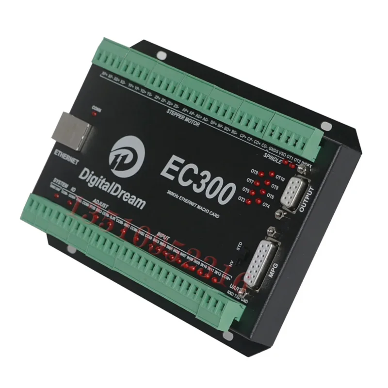 Ec300 Mach3 Ethernet 3/4/5/6 Axis Cnc Controller Interface Board 300khz Met Ddmpg Handwiel 75w 24v Voor Diy Mill Router