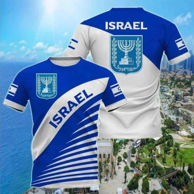 

New Hot Selling Israel National Team Children/adults Short Sleeved T-shirt Outdoor Training Sports Top Tennis Football