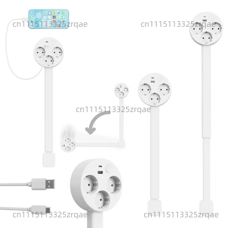 110V US/EU power socket power strip usb sofa bedside rotary expander plug