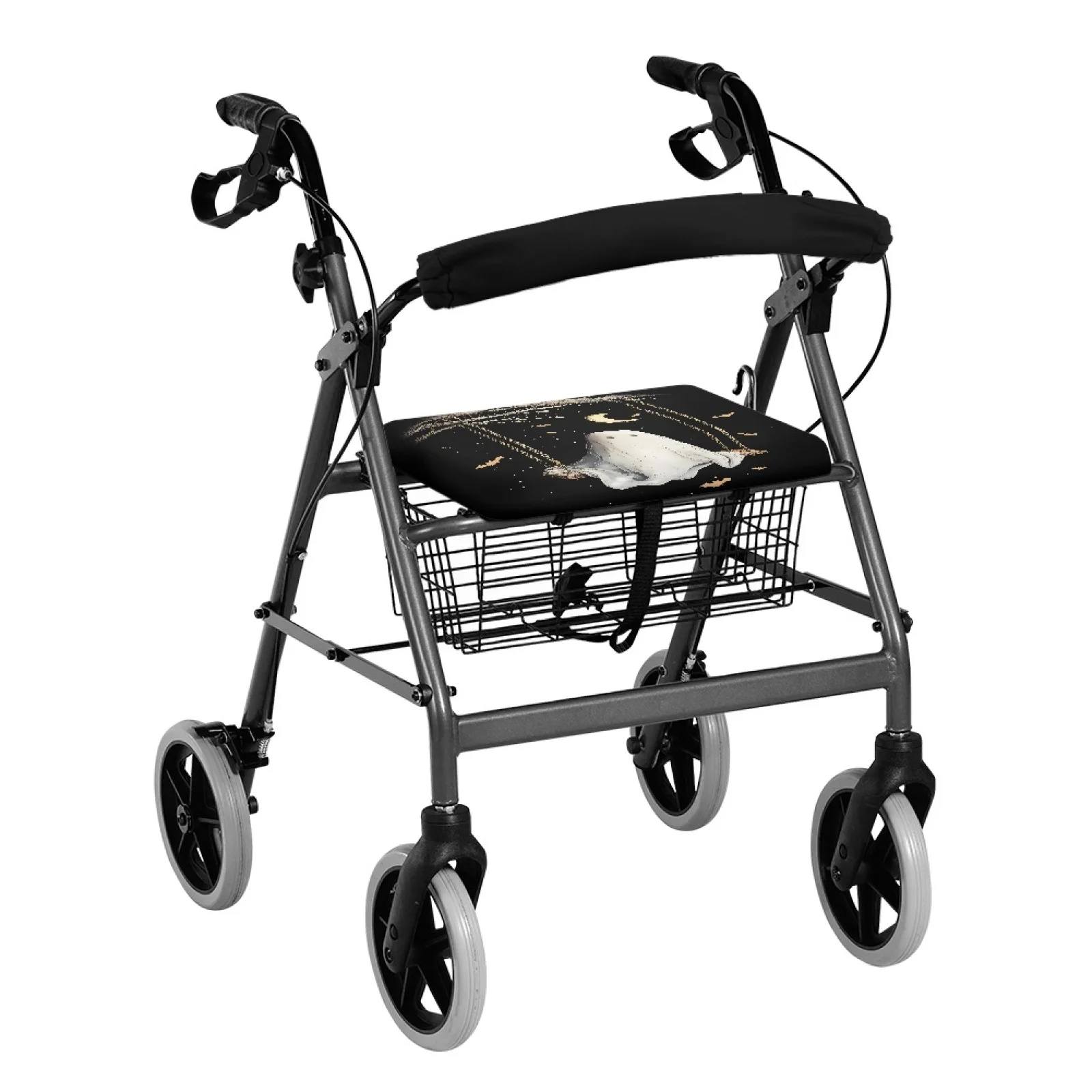 Coloranimal Phantom 2 Pieces Rollator Seat Cover Polyester Rollator Decorations for Senior Ladies