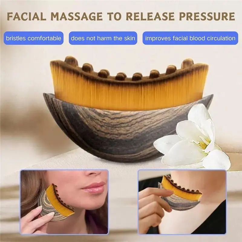 【NECESSITY】Fit The Skin Precisely For Lymphatic Contour Face Brush 3PCS, For Lymphatic Drainage Face Lifting Tool