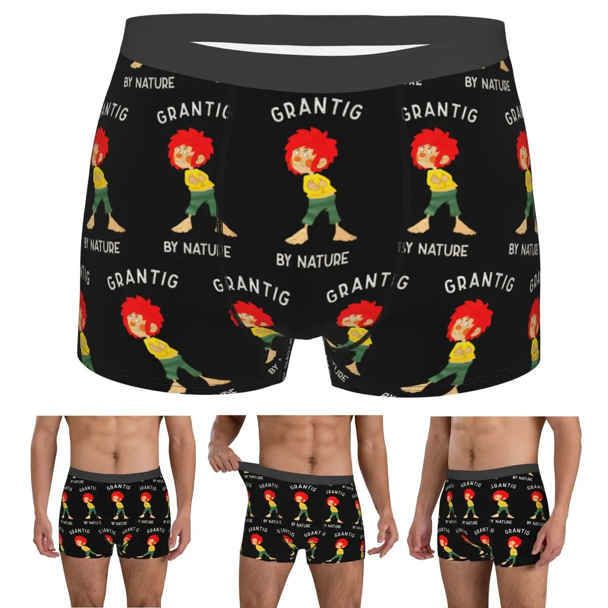 

Boxer Underpants Shorts Pumuckl Grantig By Nature Panties Men Soft Underwear for Homme Man Boyfriend Gift