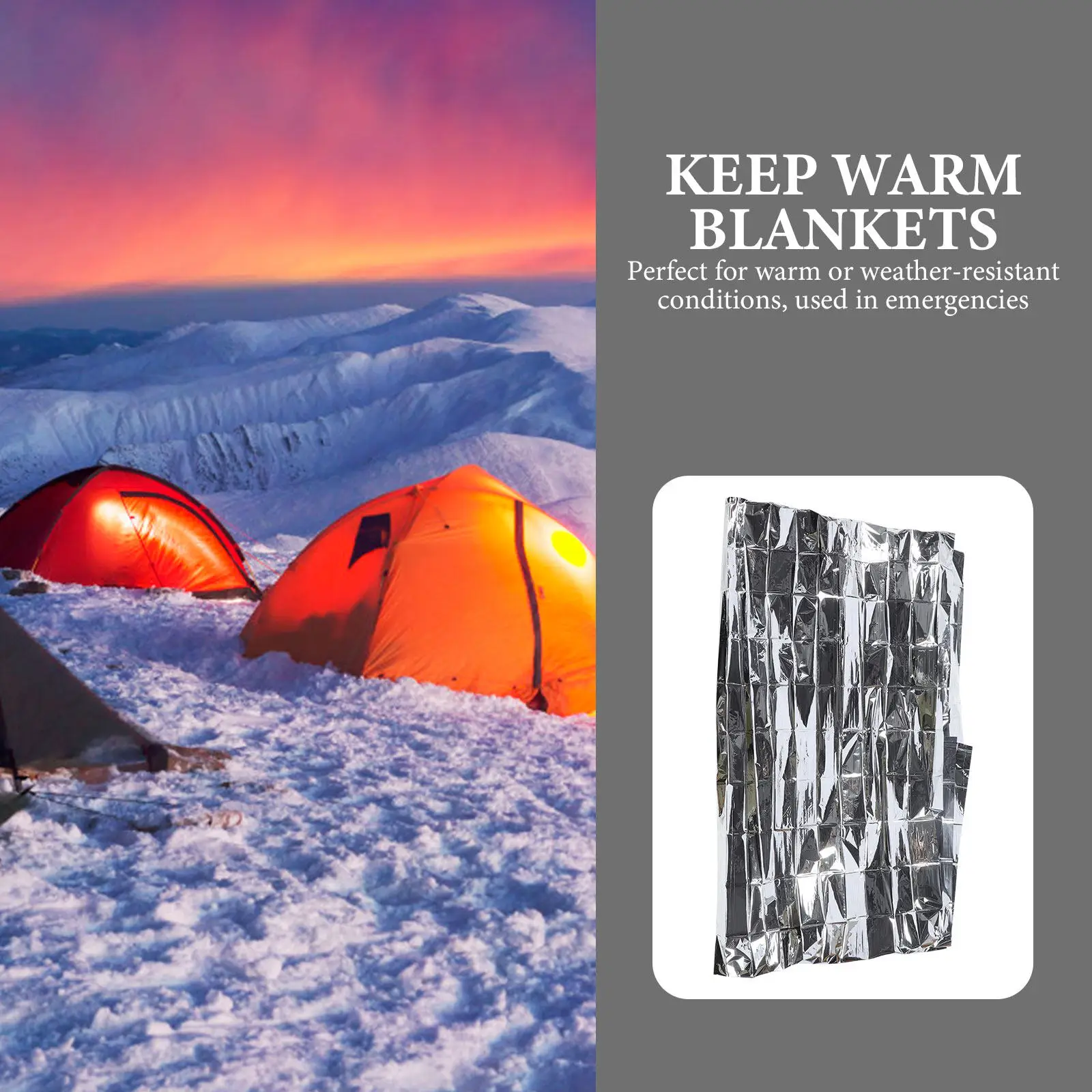 10pcs Blanket Survival Thermal Foldable Lightweight Keep Warm Blankets Outdoor Camping Warming First Aid Sunscreen