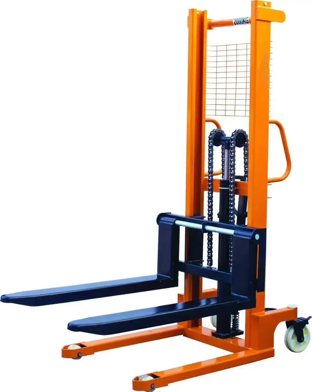 

hand pallet lifts forklift For 2000kg 2 ton manual hydraulic stacker with adjustable forks aluminium manual stacker