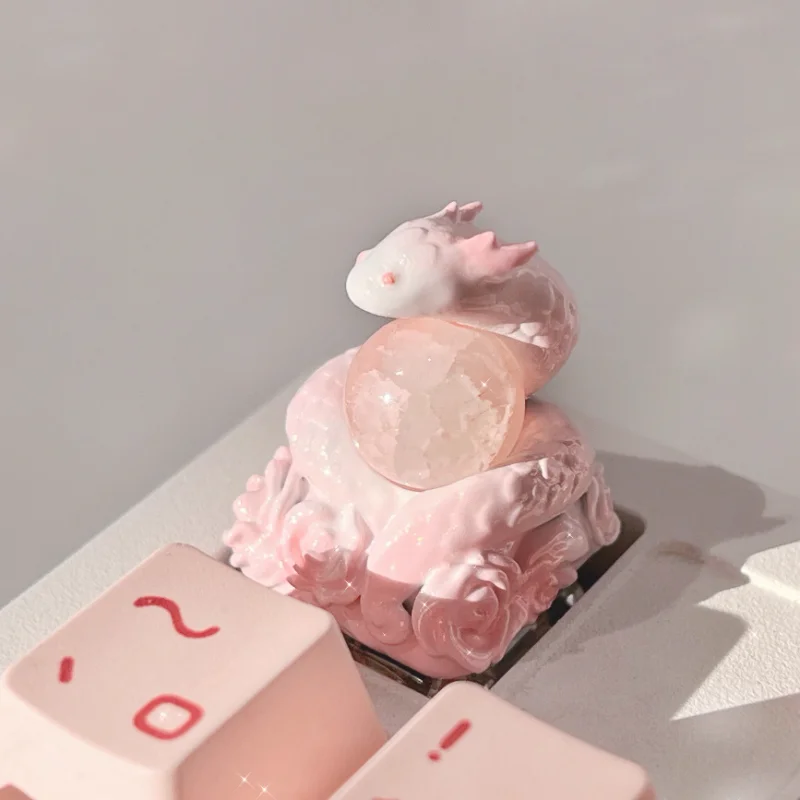 น่ารัก Spirit งู Keycap Kawaii Custom เรซิ่น DIY Artisan Key Caps สําหรับคีย์บอร์ด Gamer อุปกรณ์เสริมของขวัญ MX Cross Switch
