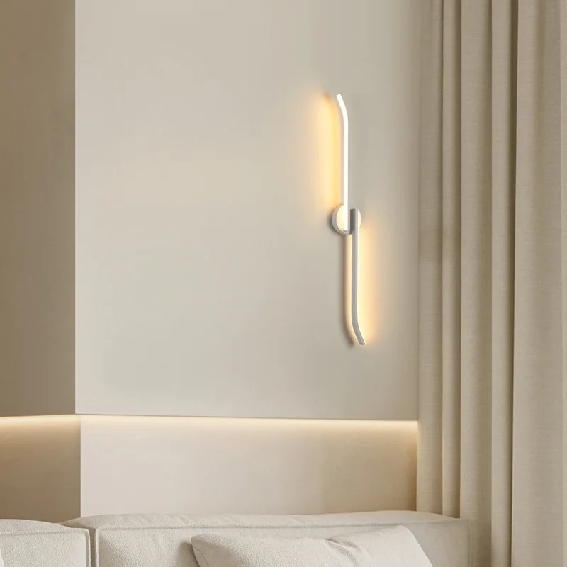 Lampu Dinding LED Modern untuk ruang tamu, tempat lilin dinding samping tempat tidur latar belakang TV dalam ruangan, dekorasi rumah, perlengkapan kilau