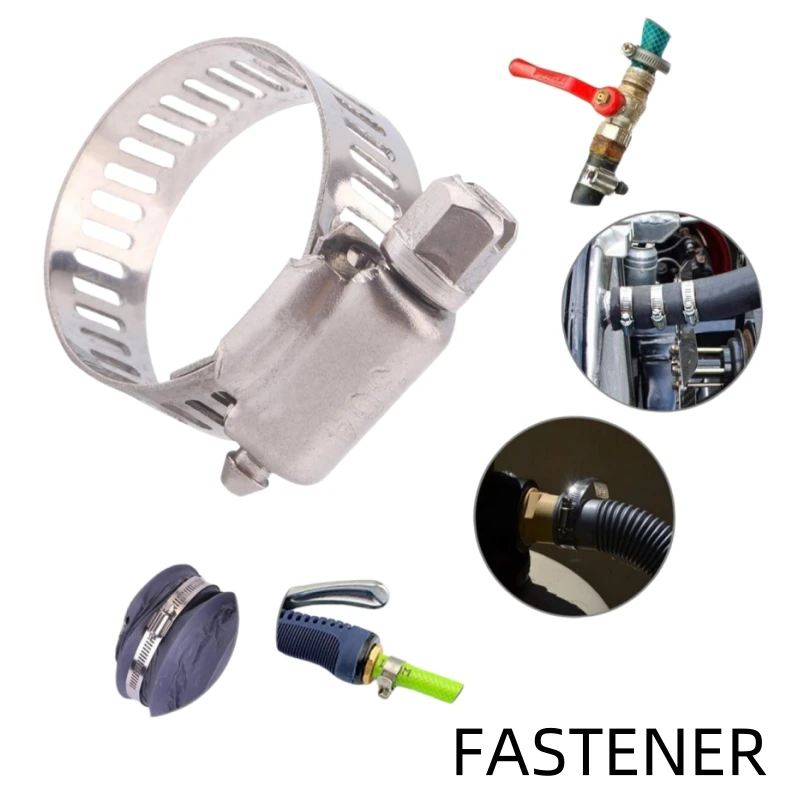 قابل للتعديل الفولاذ المقاوم للصدأ خرطوم المشبك + حلقة ثابتة خرطوم المشبك المياه/الهواء خرطوم المشبك 6-51 13-25 مللي متر