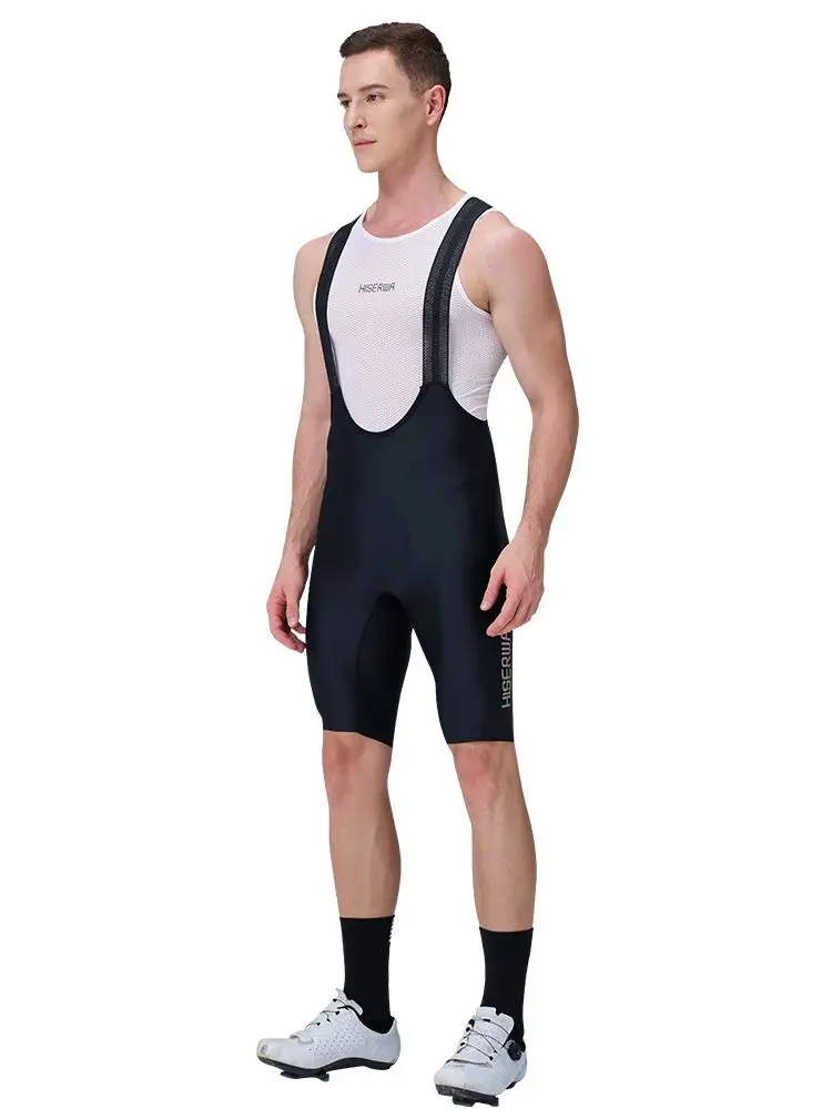 AliExpress HISERWA Men Cycling Bib Shorts Pro Team 7H Italy Elastic Interface Pad Riding Bib Shorts MTB Bicycle Bib Short Racing Bike Pants