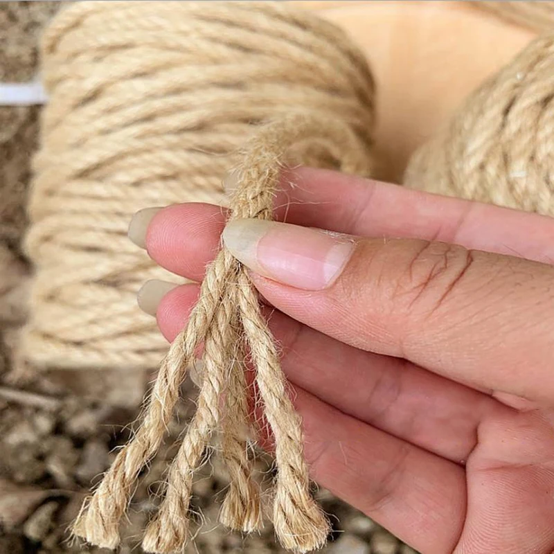 New 50Metre Natural Twine Braided Rope, Crafting Twine String Thick Twine For DIY Artwork, Gardening Applications