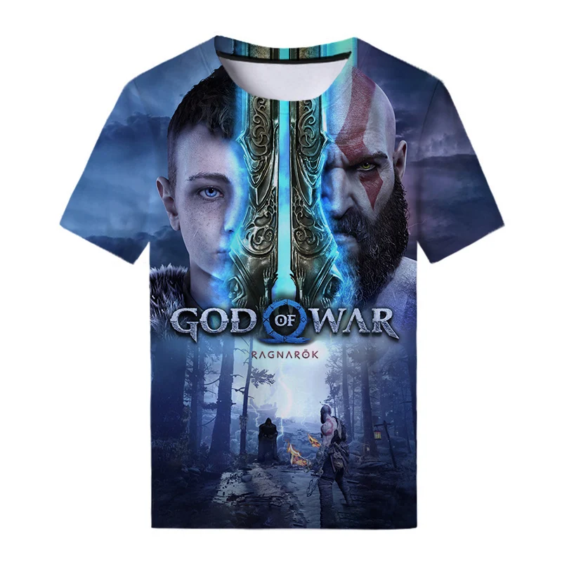 New God Of War T-Shirts Popular Game 3D Print Streetwear Men Women Casual Fashion Oversized T Shirt Cool Kids Tees Tops Clothing