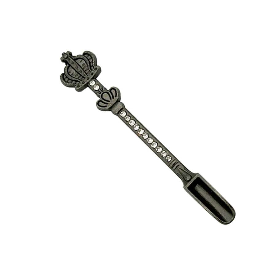 Zinc Alloy 53mm Mini Shovel Scoop Crown Design Portable Tobacco Spoon Smoking Tool view 4