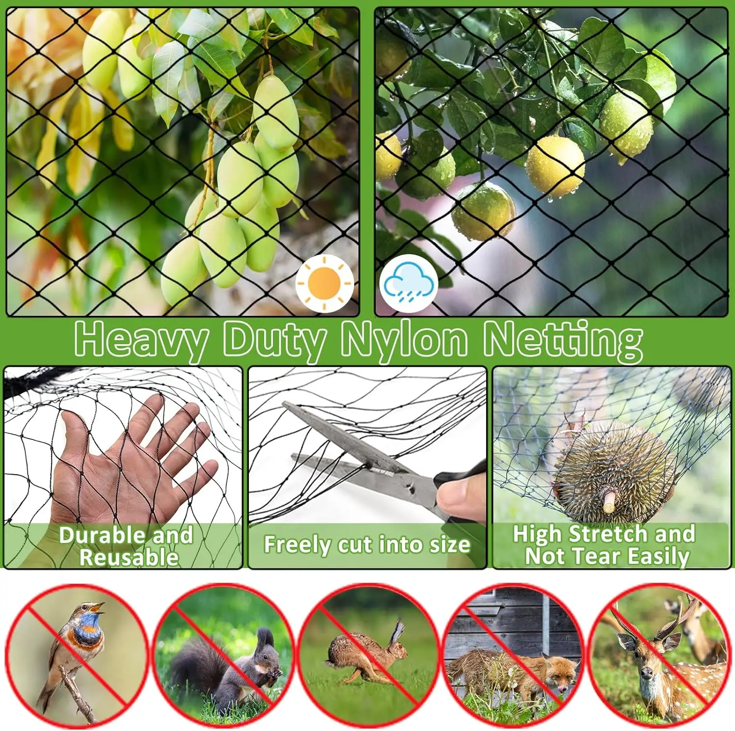 5*10/15/25/35M  Anti Bird Protect Tree Net Fruit Crop Plant Garden Pond Netting Mesh Fly Trap Orchard Anti-bird Net