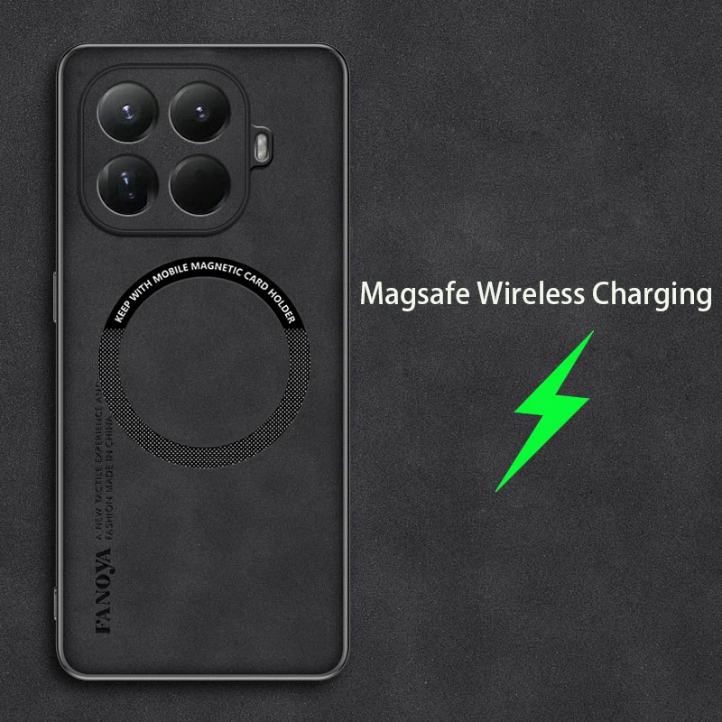 حافظة صلبة من جلد الغنم الناعم لهاتف Xiaomi 15T 15T Pro Magsafe غطاء شحن لاسلكي #5