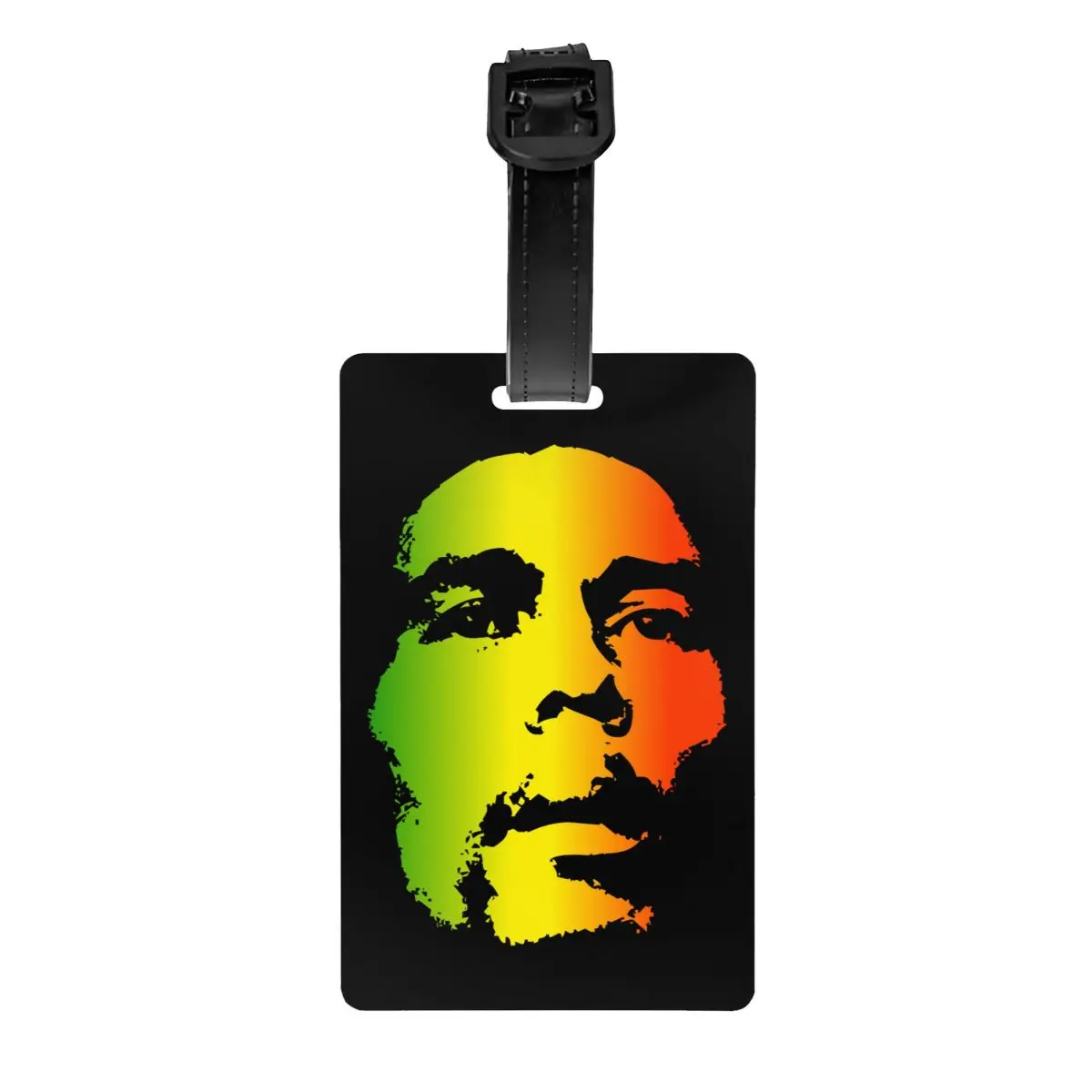 Custom Jamaica Singer Reggae Rock Bob Marley Luggage Tag With Name Card Privacy Cover ID Label for Travel Bag Suitcase