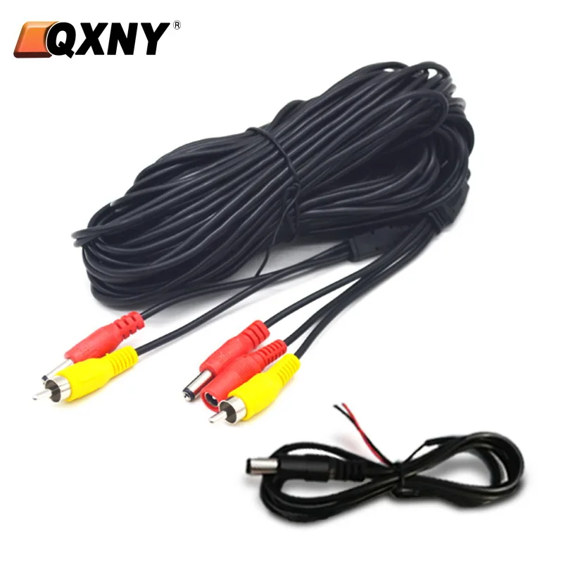 

DC Power AV RCA Video Cable Extension Wire for Car Truck Bus Rear Camera View Parking Home CCTV TV Parking Rearview Monitor