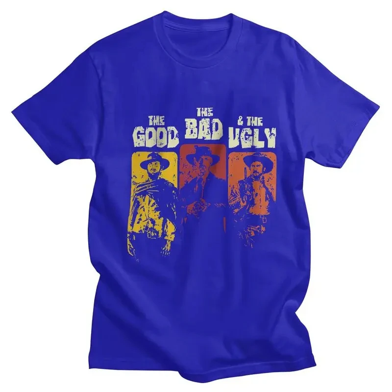 The Good The Bad And The Ugly Men T Shirt Cotton Tees Clint Eastwood Tshirts Short-Sleeve Il buono brutto cattivo T-shirt 65801