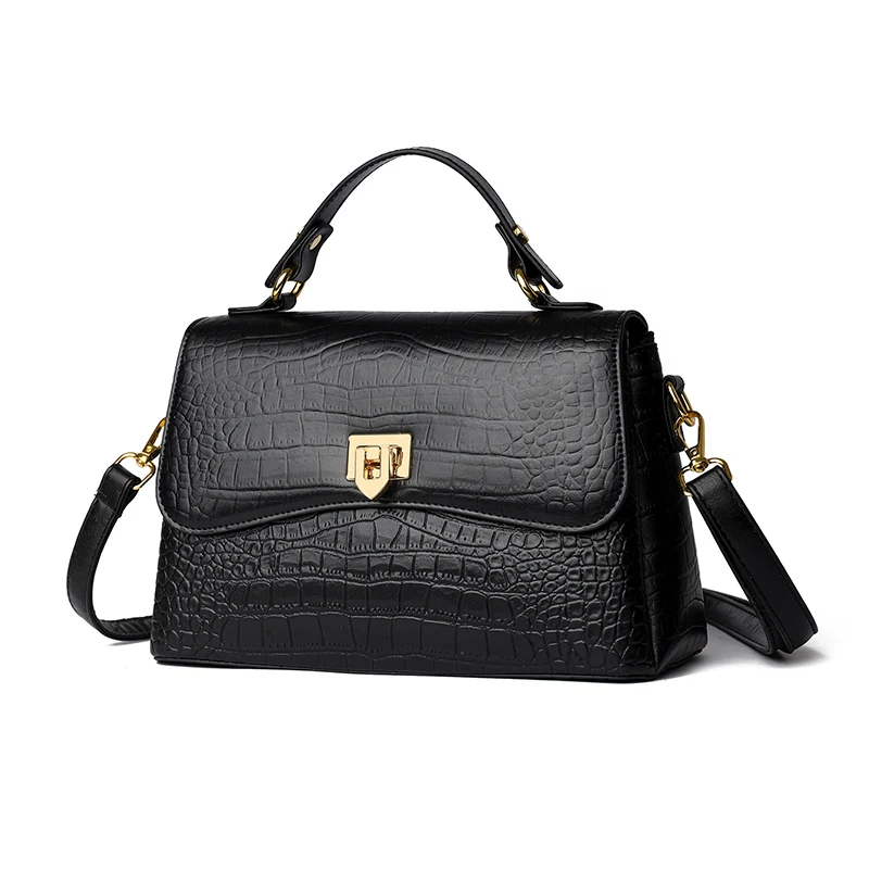 

Кожаная сумка-кроссбоди женская, городская, на одно плечо, модная, новинка 2025 года, с узором под крокодила, сумка-тоут