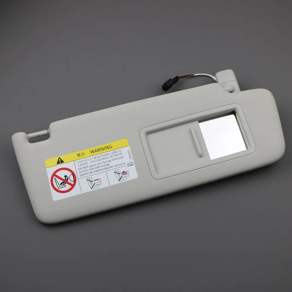 5G0857552 Gray Genuine New Left Side Black Sun Visor With Mirror For Golf 7 MK7 GTI Skoda Octavia Jetta MK7
