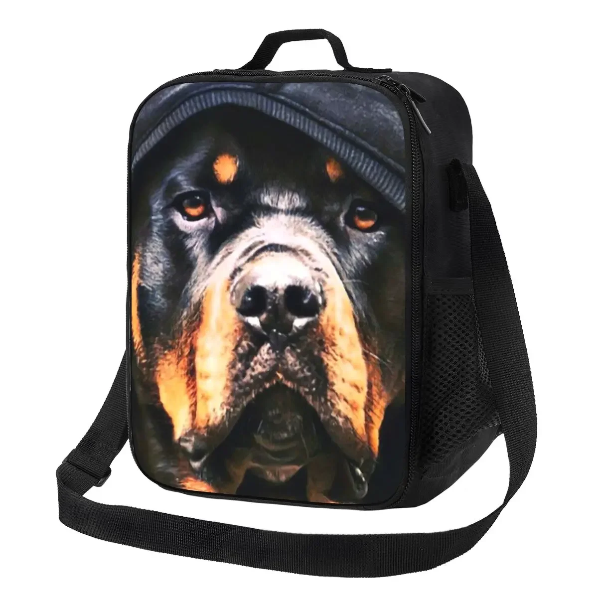 Rottweiler Dog Insulated Lunch Bags for School Office Resuable Thermal Cooler Bento Box Women Children