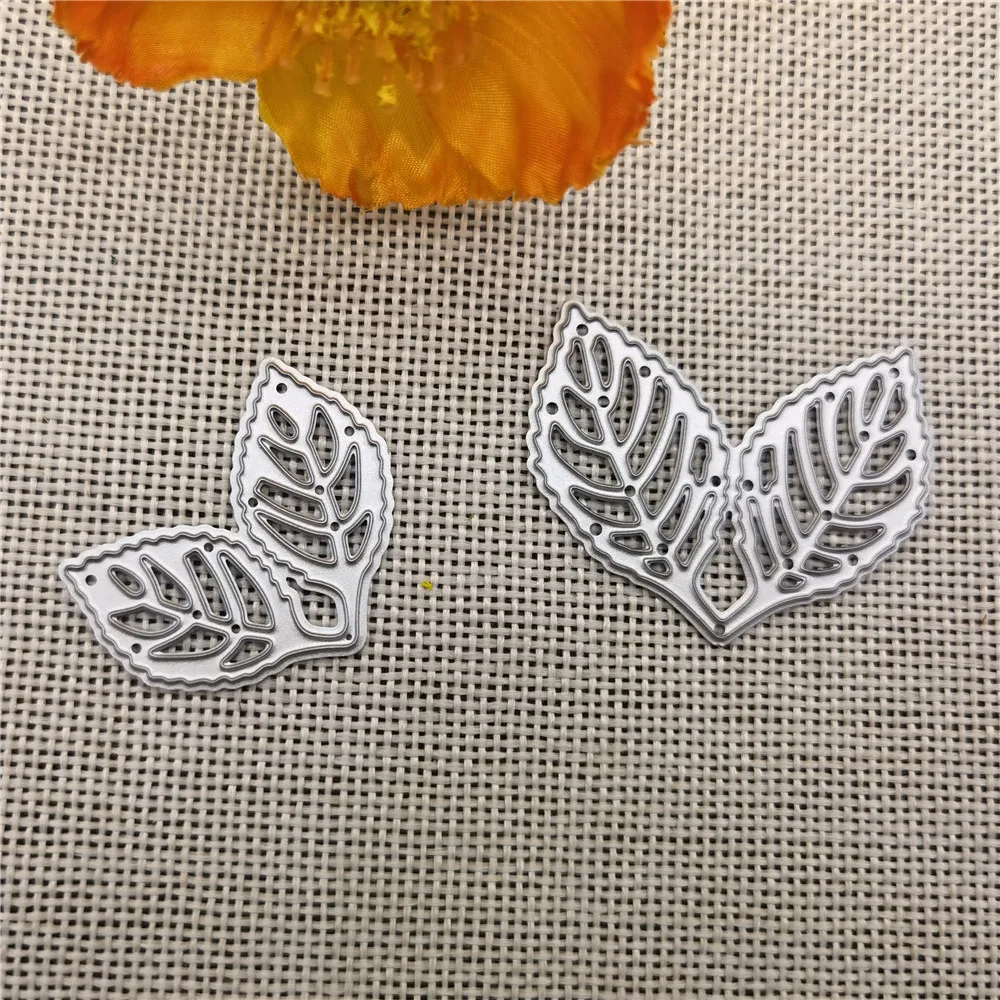 2pcs leaf decoration Plant Metal Cutting Dies Stencil Scrapbooking Photo Album Card Paper Embossing Craft DIY