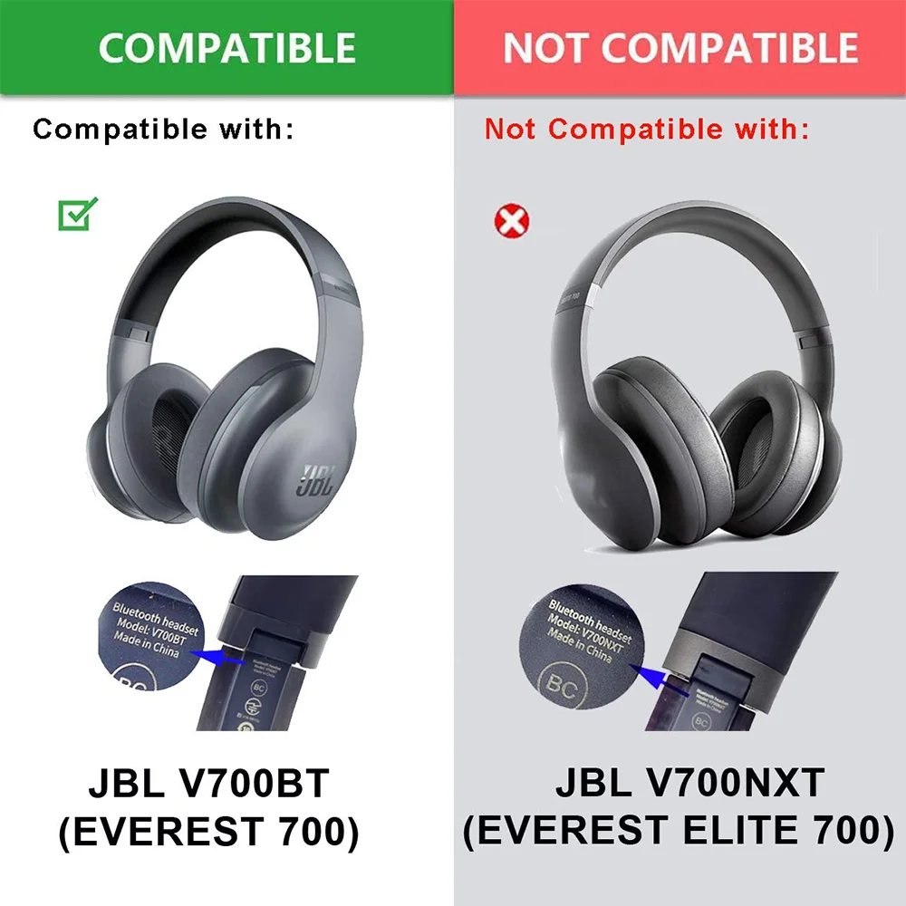 Replacement Protein Leather Memory Foram Ear Pads Cushions Muffs Earpads Repair Parts for Jbl Everest 700 BT 700BT Headphones