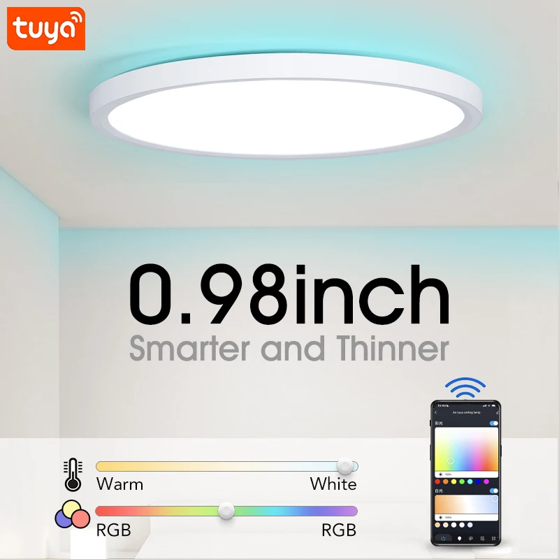 

0.98inch Smart RGB Ceiling lamp APP Alexa Control Ultrathin Dimmable 110/220V LED Ceiling light Home decor Lights for Livingroom