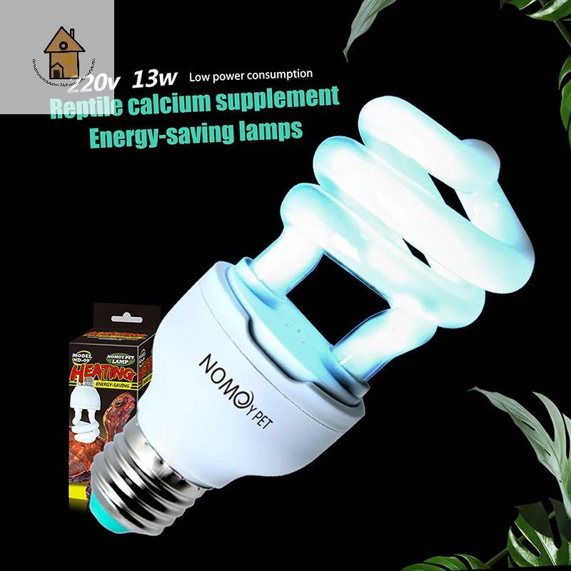 Лампа для обогрева рептилий 13/26 Вт с УФ-лучами, 5,0 10,0 UVB, изготовлена для ухода за черепахами, змеями, ящериц.