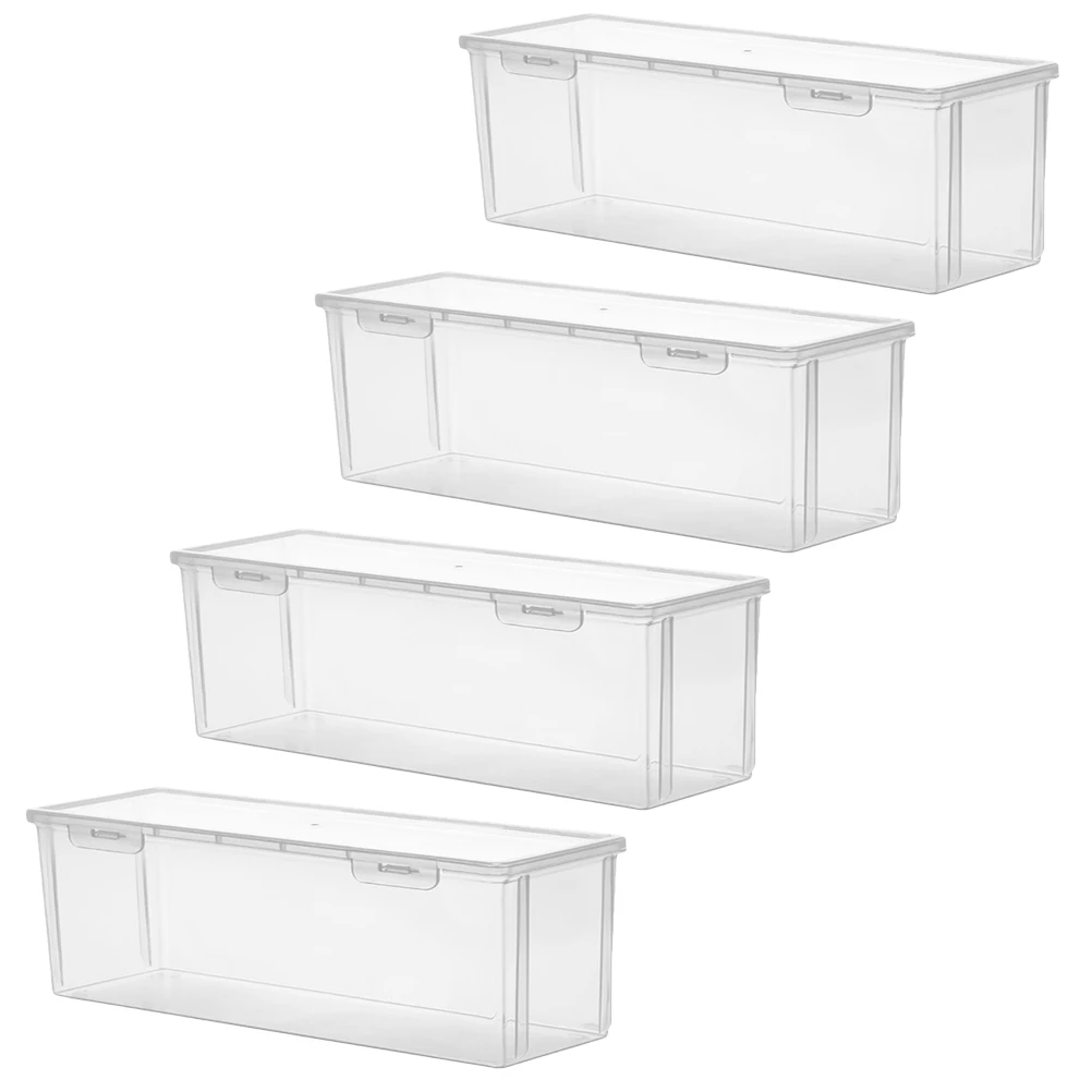 

4pcs Sealed Food Containers Airtight Clear Pp Kitchen Boxes Grain Jars Plastic Containers With Lids For Coffee Beans Cereals