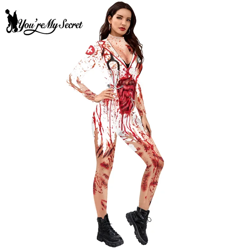 [Eres mi secreto] Cosplay temático de fiesta de terror de Halloween mono Sexy disfraz de carnaval peleles monos Zentai Día del #   1