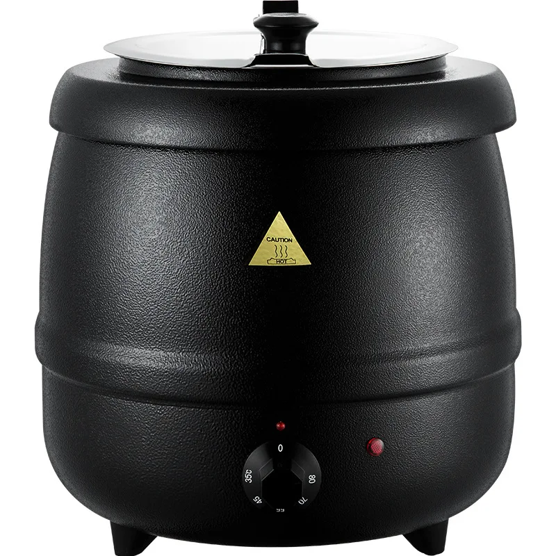 Commercial Electric Soup Warmer Stainless Steel Insulated Constant Temperature Large Capacity Soup Porridge Bucket Self Service