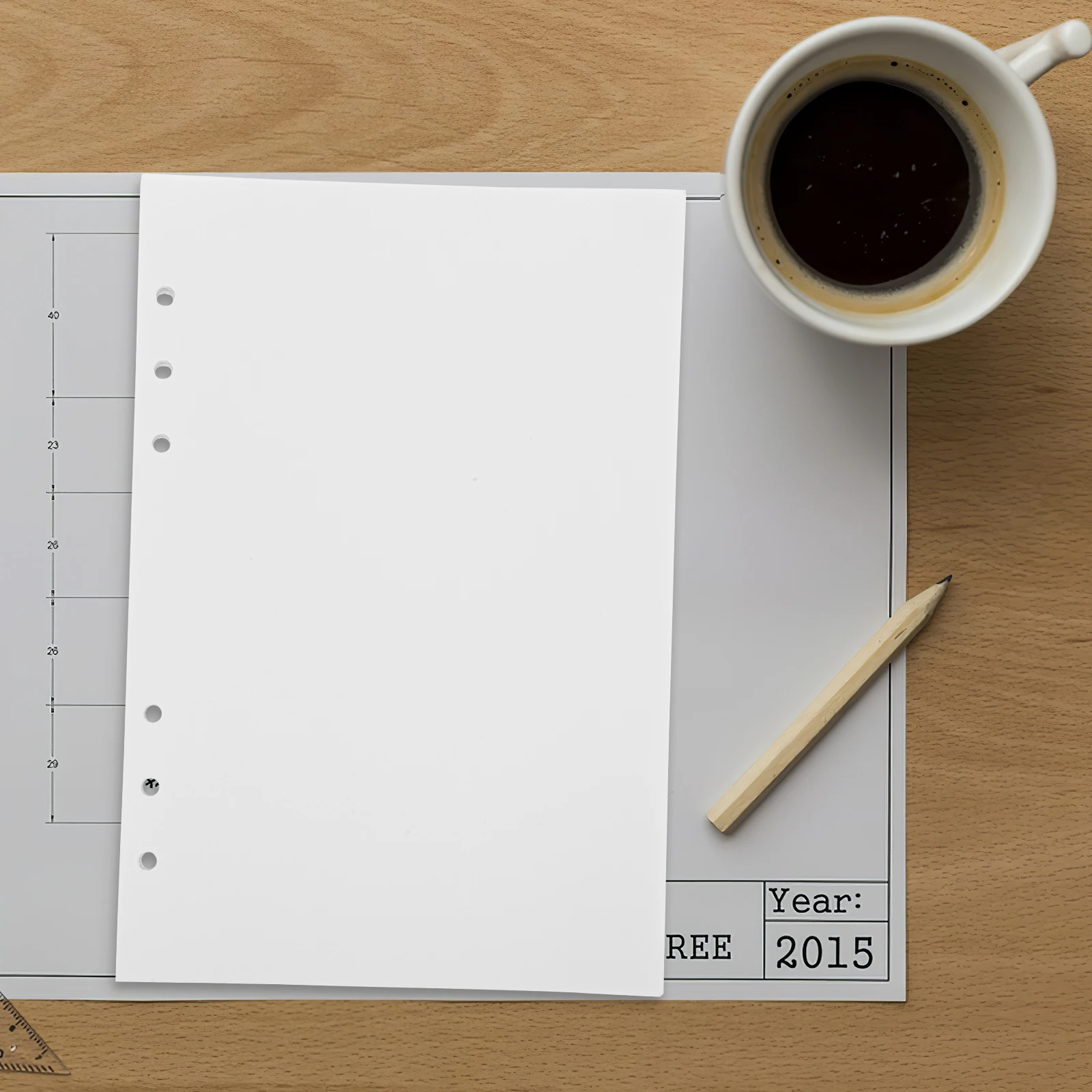 

A5 Loose Leaf Paper 80 Sheets 6 Holes Easy Insertion Planner Inserts Hard Wearing Portable for Notebook Diary Use