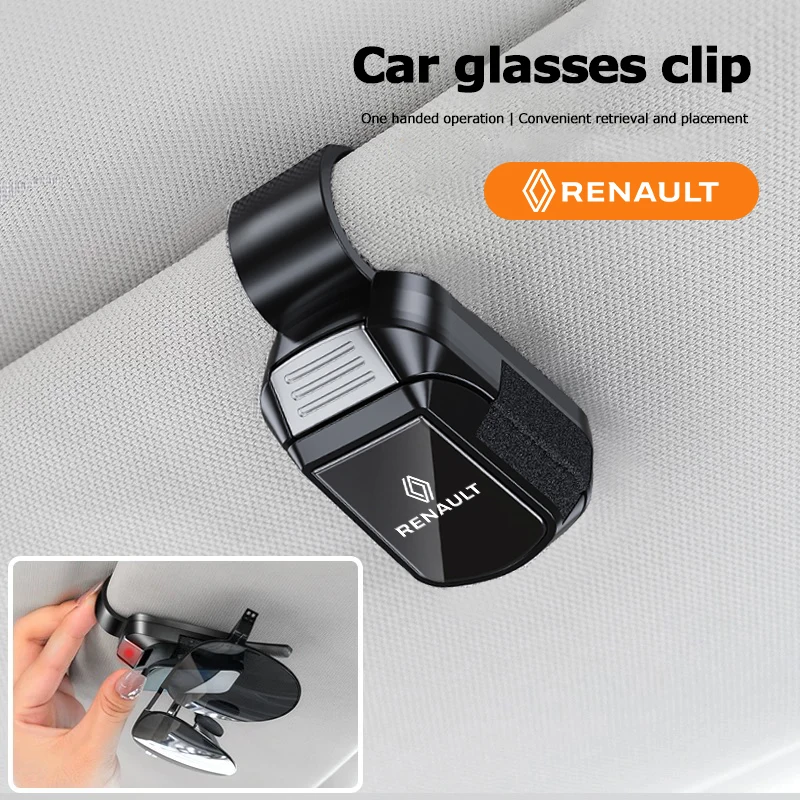 Soporte para gafas de coche, clip para gafas de sol con visera solar, accesorios para Renault Fluence Laguna Scenic Latitude Talisman Kadjar Captur