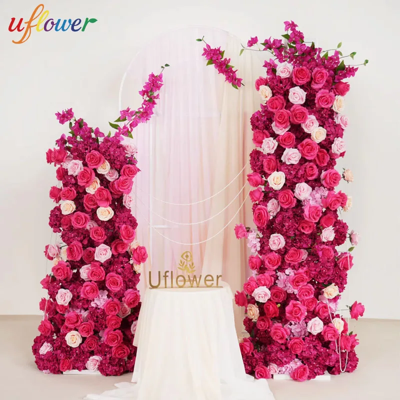 

Rose Red Artificial Flowers Wedding Decoration Floral Row Arrangement Event Stage Prop Window Display Floor Flower Party Props