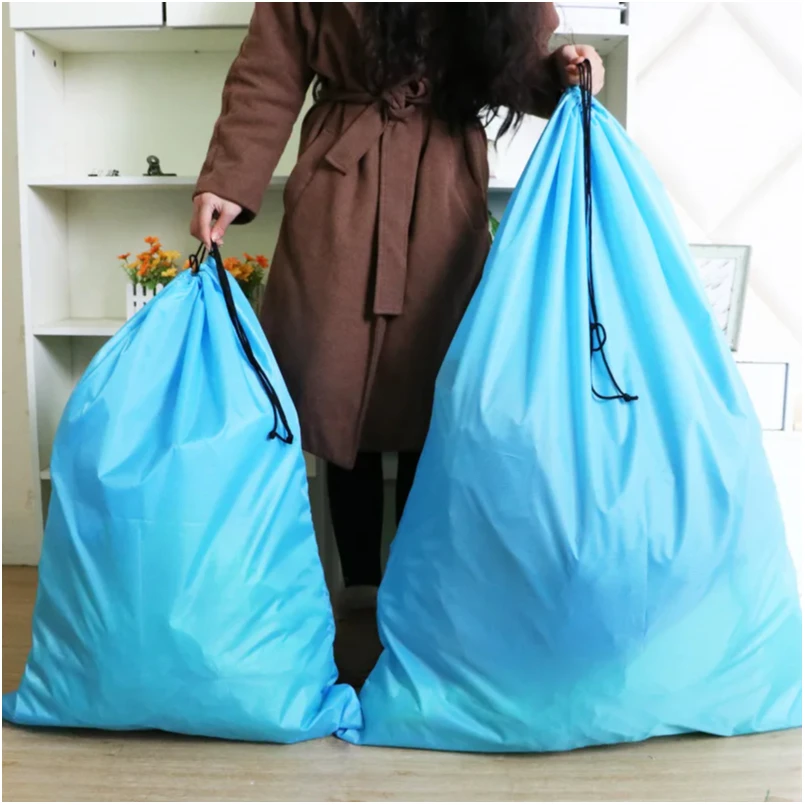 

Super Large Capacity Waterproof Storage Bags with Drawstring Sturdy Home Organize Big Size Grocery Dust Bag for Bedding Clothes