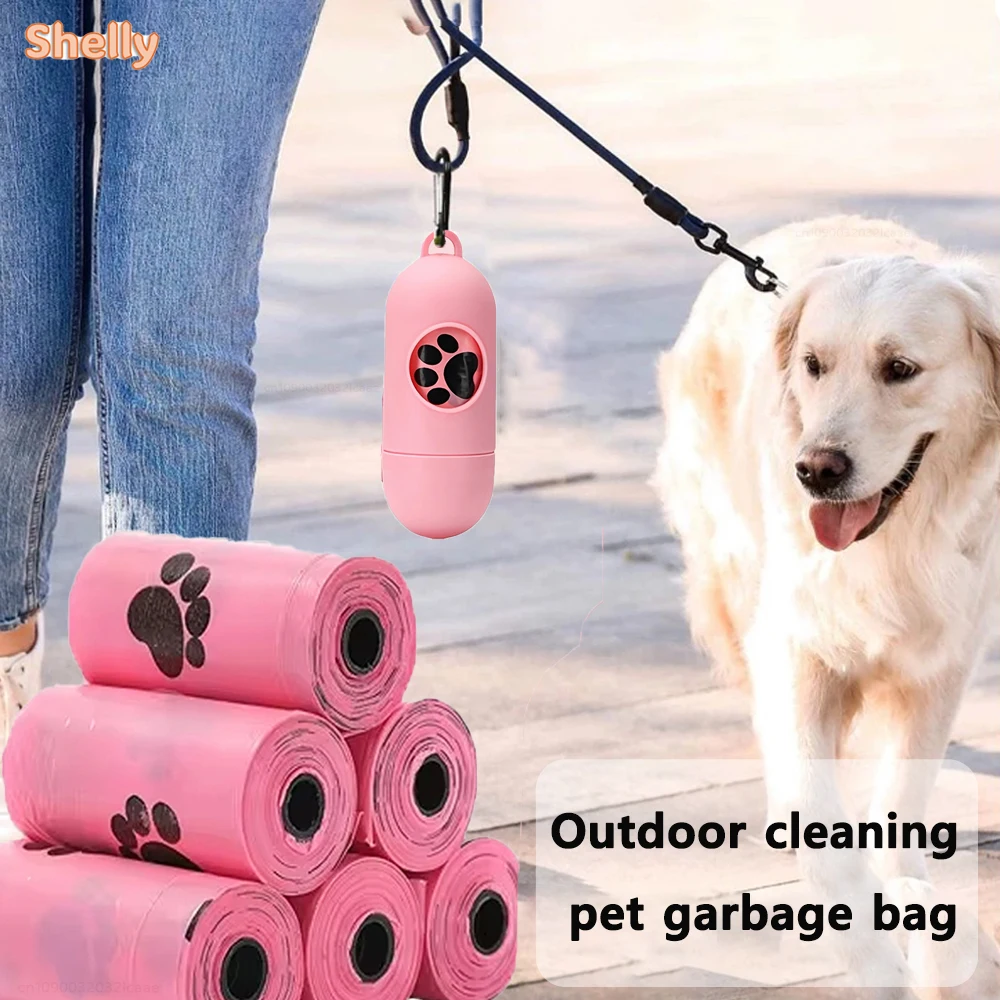 Dog Poop Bags Biodegradable Pet Garbage Bag Dispenser Cat Waste Bags Doggie Outdoor Home Clean Dog Poop Garbage Bag Pet Supplies