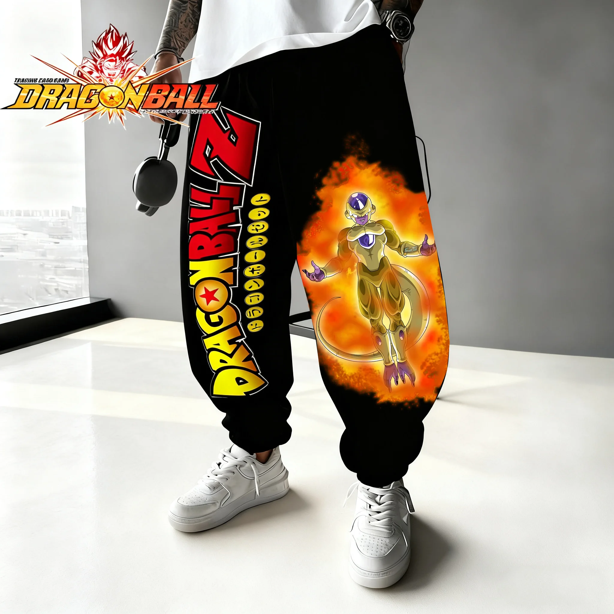 2025秋冬 日本アニメ ドラゴンボール ゴールデンフォーム フリーザ 孫悟空 コットン プリント ファッション スウェットパンツ メンズ ストリートパンツ Y2K